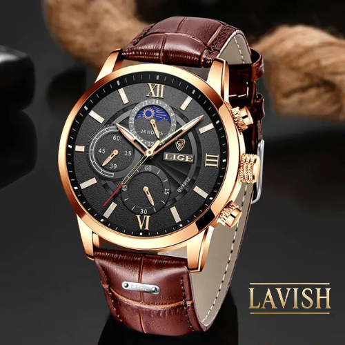 Men's Luxury Leather Quartz Watch