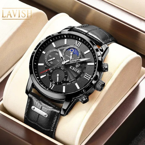 Men's Luxury Leather Quartz Watch