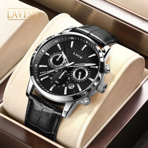 Men's Luxury Leather Quartz Watch