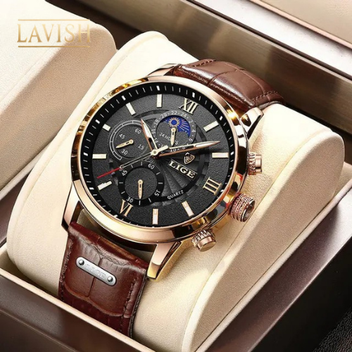 Men's Luxury Leather Quartz Watch