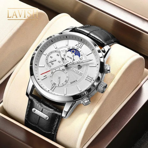 Men's Luxury Leather Quartz Watch